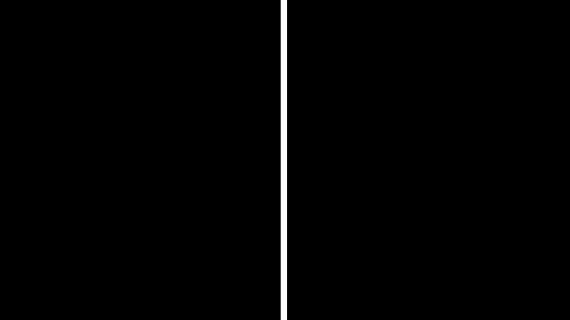 Vertical white line on a black background